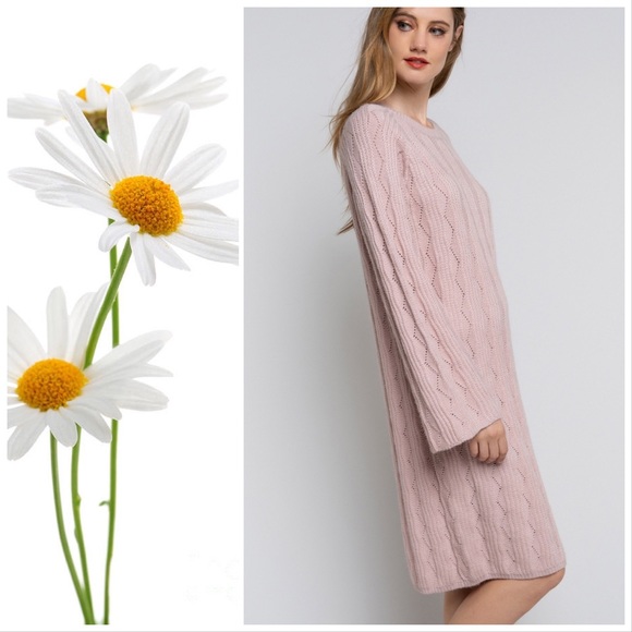 Dreamy Pink in Winter Sweater Dress - Picture 7 of 9